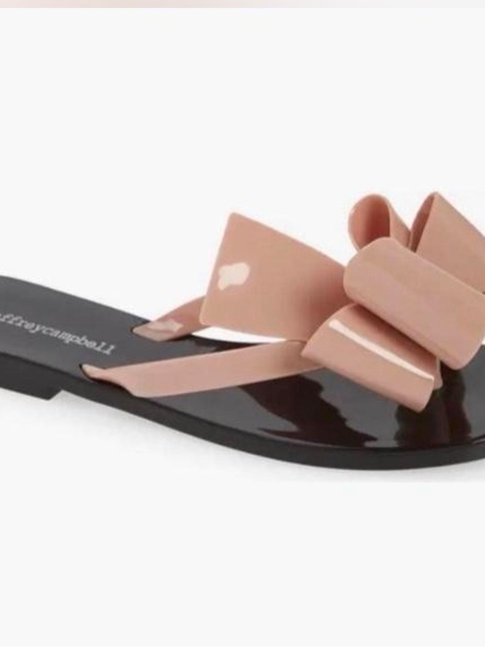 Jeffery Campbell Women's Bow Detail Jelly Flip-Flop Sandal - Blush Pink Size 8 - Picture 2 of 8